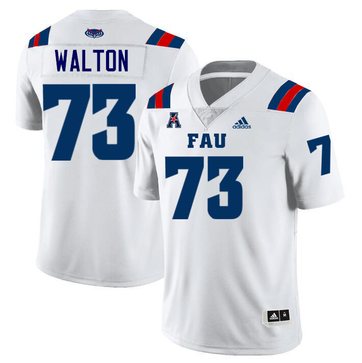 Brandon Walton FAU Jersey,Florida Atlantic Owls Football Jersey,Uniforms,Gears-White